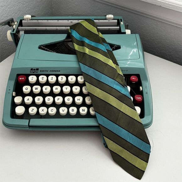 Other - Striped Green and Blue Tie